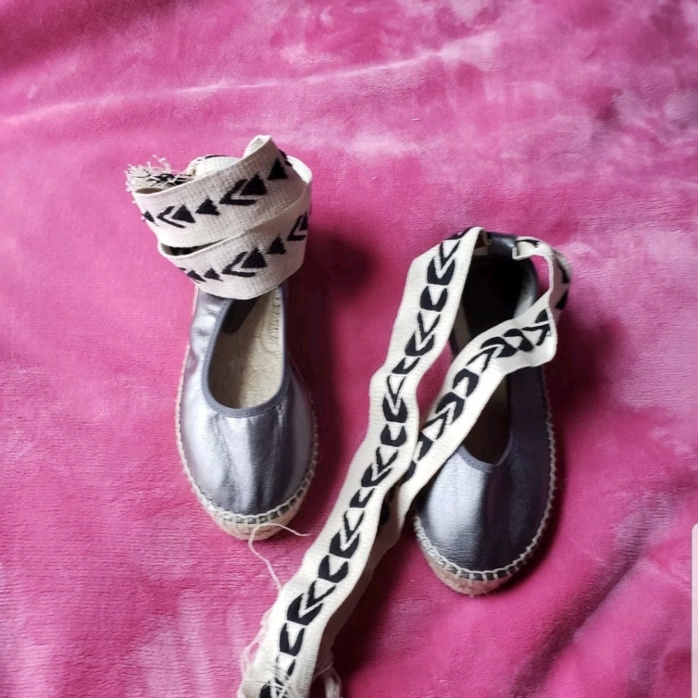New Free People Ankle Wrap Leather Flats EUR 37 - Picture 5 of 7